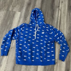 Nike Blue Men's Hoodie Sweatshirt pullover Front pocket pouch drawstring hood XL